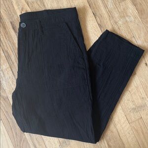 Old Navy Black Gauze Cropped Ankle Pants